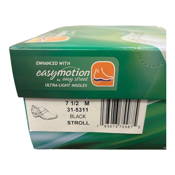 Easy Spirit Women's Stroll Comfort Shooties Size 7.5 M Black New In Box - Picture 3 of 16